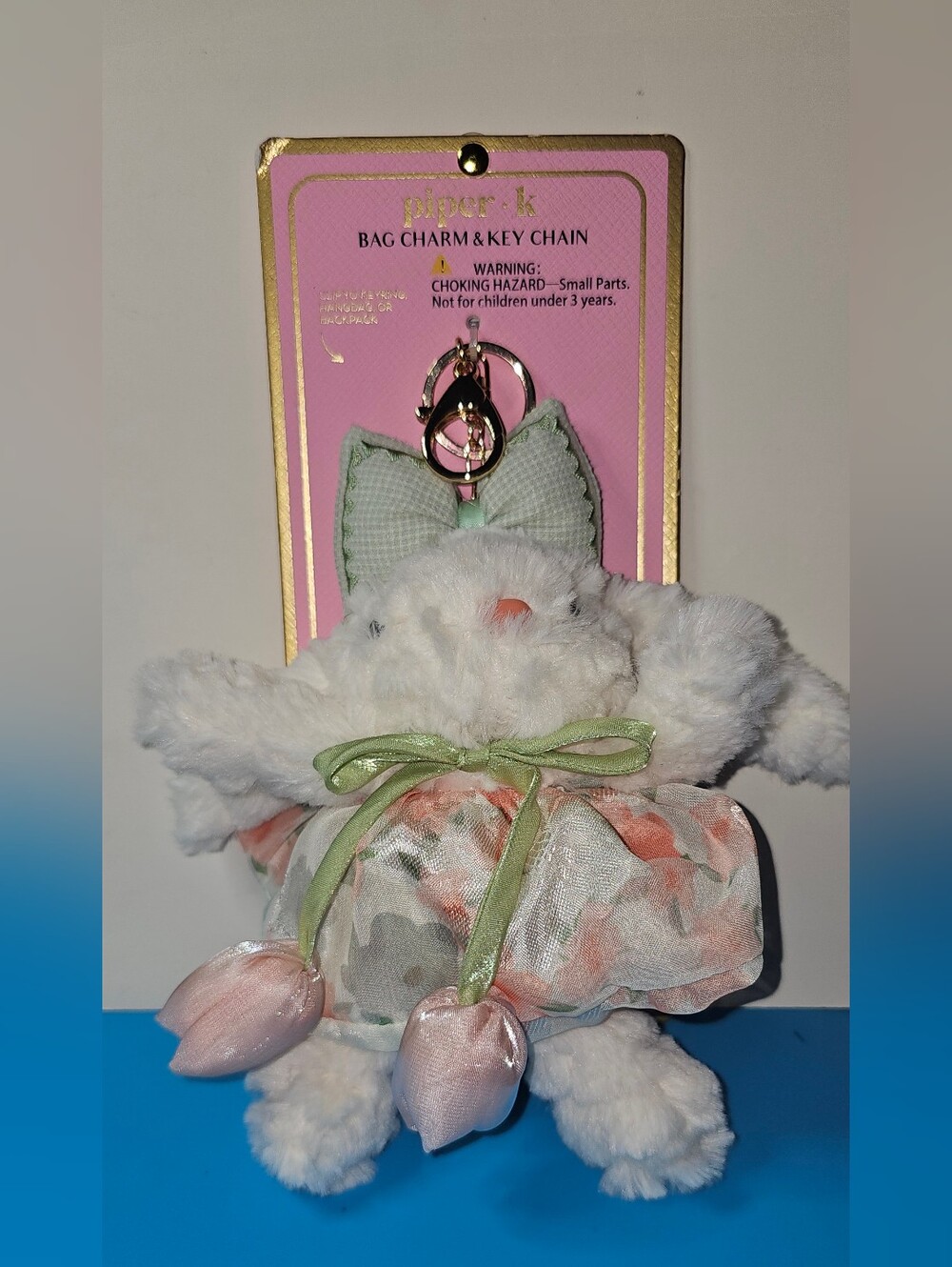 Piper K BUNNY BAG CHARM & KEYCHAIN